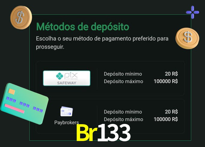 O cassino Br133 oferece uma grande variedade de métodos de pagamento